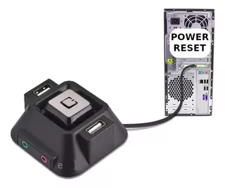 Cable Botón Extensor Encendido On Power Pc Usb Audio