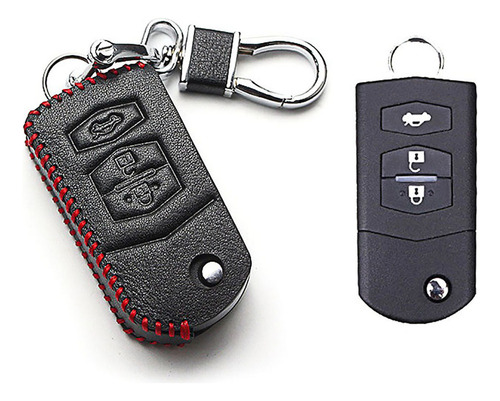 Q Funda Llave Mazda Cx-5 Cx-7 Cx-9 Mx-5 Mpv Rx-8 (3 Botones)