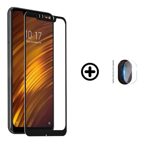 Estuche Silicone Case Xiaomi Pocophone F1 + Vidrio Templa 6d
