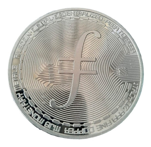 Moneda Souvenir Filecoin Física Coleccionable Criptomoneda