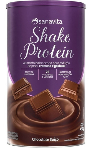 Shake Sanavita - Substituto De Refeição Chocolate Suiço 450g