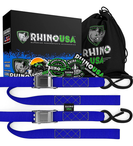 Rhino Usa - Amarre Correas Para Moto (2 Unidades)