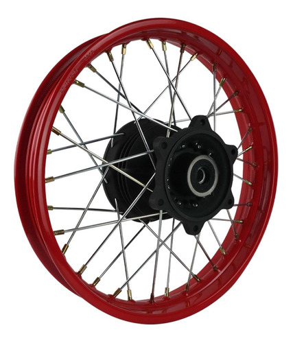 Rin Trasero Con Rayos 2.15 X 17 Rojo Italika Dm 150 Roja (18