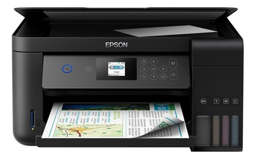Impressora a cor multifuncional Epson EcoTank L4160 com wifi preta 110V