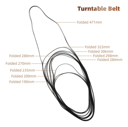 10x Mix Turntable Drive Belt Turntable Cinto Misto Fita