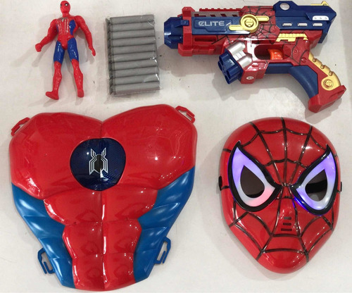 Mascara Niño Spiderman Con Pistola Dardos