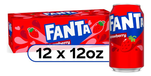Refresco Soda Fanta Fresa Lata 350ml Americano