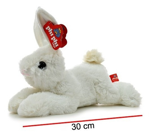 Imagen 4 de 5 de Peluche Conejo Echado 28cm Original Phi Phi Toys