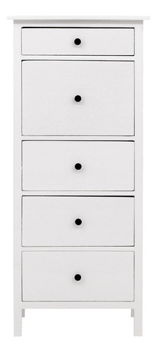 Mueble 1/10 Dollhouse Bjd Ob11 De 5 Cajones, Color Blanco