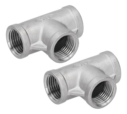 Adaptador Tee Npt 1/2150t De Acero Inoxidable 316, 2 Unidade