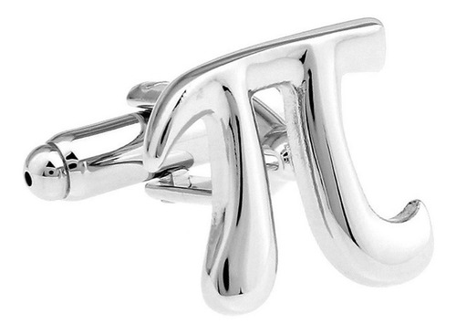 Mancuernillas Thot Ra Pi Simbolo Matematico Gemelos E-619 Color Plateado