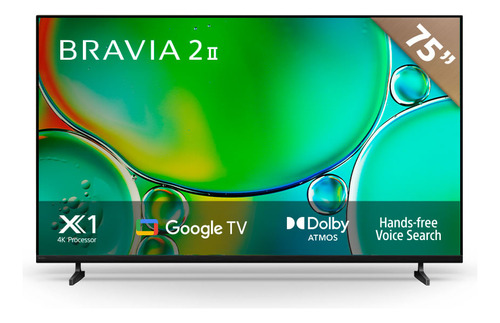 Pantalla Tv Sony Bravia 2 Dolby Atmos 4k Hdr K-75s20m2