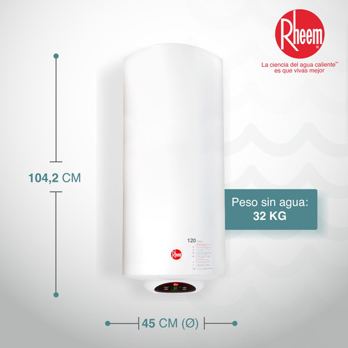 Imagen 3 de 8 de Calentador De Acumulación Eléctrico 120 Litros 110v Rheem