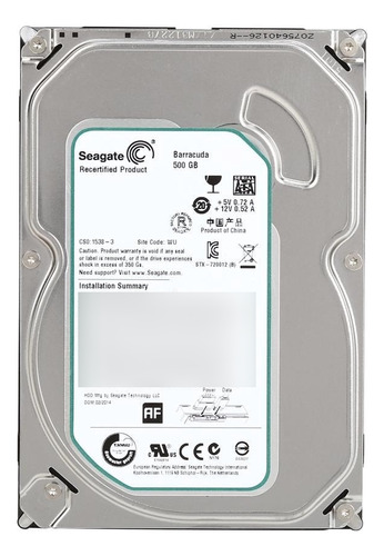 Disco Duro 3.5 Seagate Desktop Hdd St500dm002 500gb Plata