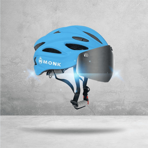 Imagen 4 de 6 de Casco Para Bicicleta Ciclismo Mtb Monk Led