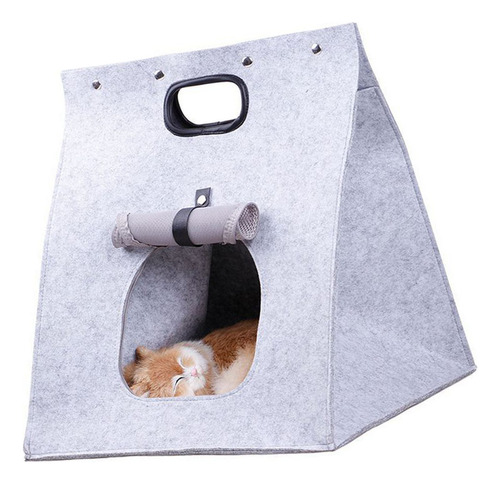 Caseta De Fieltro Para Gatos, Extraíble, Lavable, Plegable,