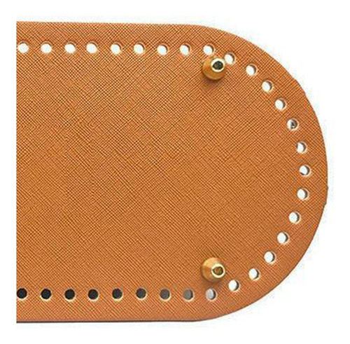 Base De Cuero Pu Y Mango De Madera Para Tejer Bolsa De