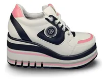 Comprar Zapatillas Altas. Con Plataforma Rolls White. Zapatillas