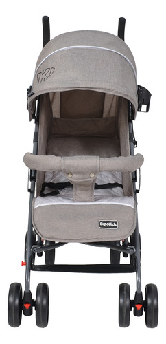 Coche Paragüita Reforzado Bebe Paseo Carrito Bipokids Beige Gris