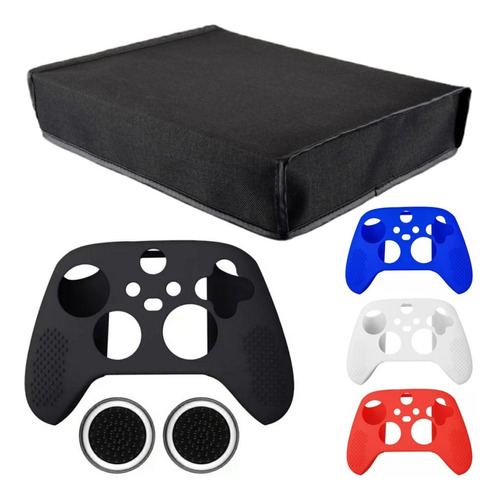 Capa Anti Poeira Para Xbox Series X + 2 Capas Controle Grip