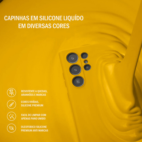 Kit Capa + Película 3d Para iPhone 16e Silicone Colorido