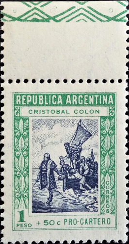 Argentina, Sello Gj 910 1p + 50c Pro Cartero 44 Mint L14726