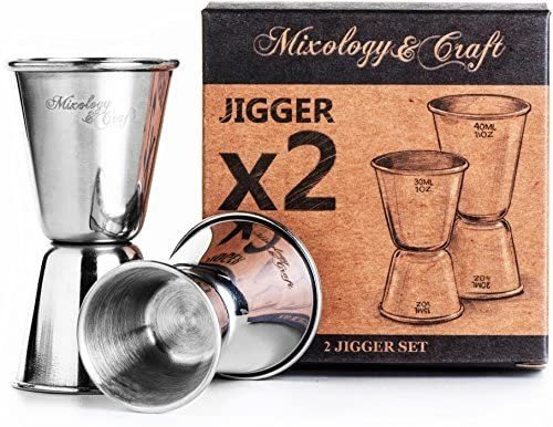 Jigger Medidor Bartender Coctelería. 2 Pza