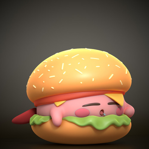 Kirby Burger  Kirby Fanart  - Figura Plastica