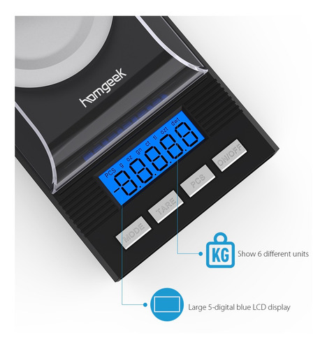 Homgeek - Báscula Digital (alta Precisión)