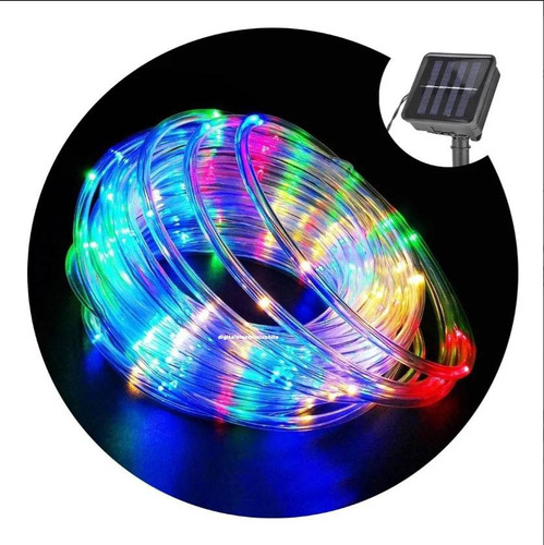 Manguera Led Solar Multicolor 10mts 50 Led