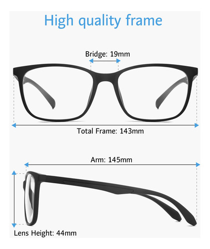Anrri Filtro De Luz Azul Gafas De Computadora Lentes Antiref