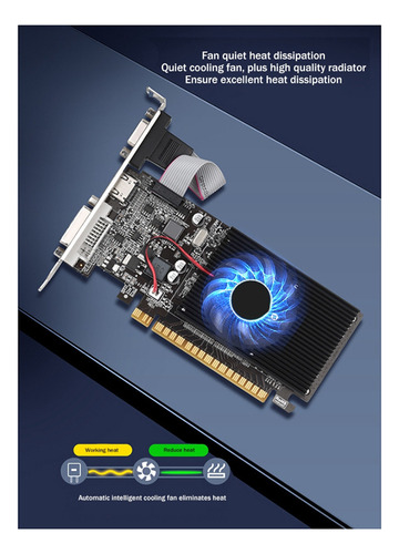 Placa Gráfica Gddr3 De 64 Bits Pcle X16 2.0 Gpu Computação G