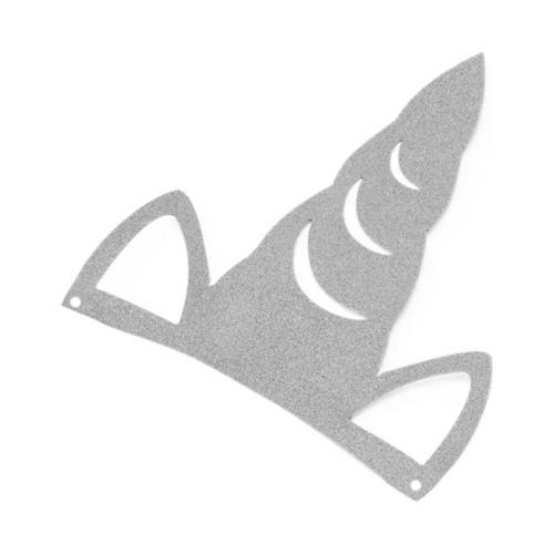Coronas Cumpleaños - Plata Unicornio 3 Pcs