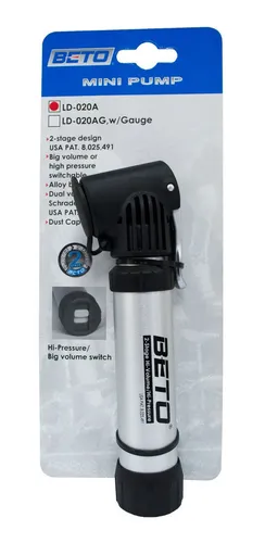 Inflador Mano Mini Bicicleta Beto Ld 020a Aluminio 120 Psi