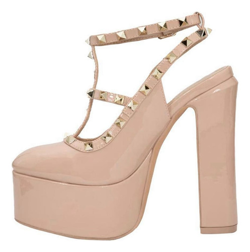 Zapatilla De Plataforma Dama Belinda Peregrin 3183 En Nude