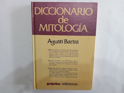 Libro Diccionario De Mitología - Agustí Bartra