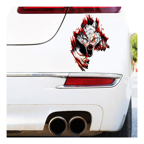 Wolf Head Pattern 3d Car Sticker, Anti Scratch Car Izquierda