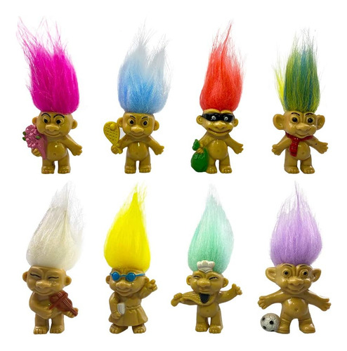 8pcs Muñecas Troll, Trolls Vintage De Los 80 Figuras De Acci