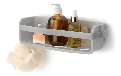 Estante De Baño Para Ducha Con Adhesivo Modelo Flex Umbra Color Gris
