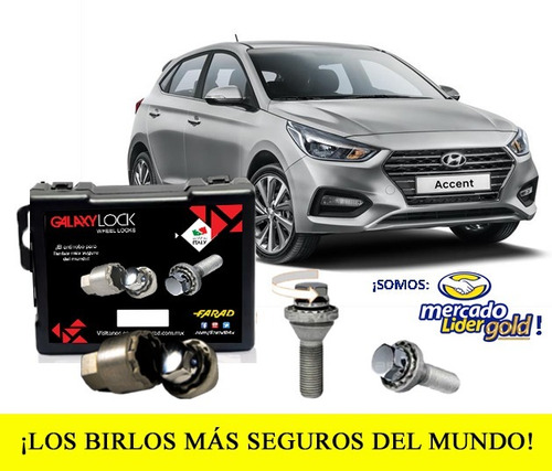 Tuercas Seguridad Galaxylock Hyundai Accent Gls T-a Garantia