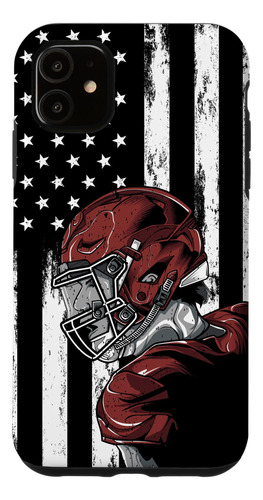 iPhone 11 Us American Flag Football Case V B08ftx6svl_300324