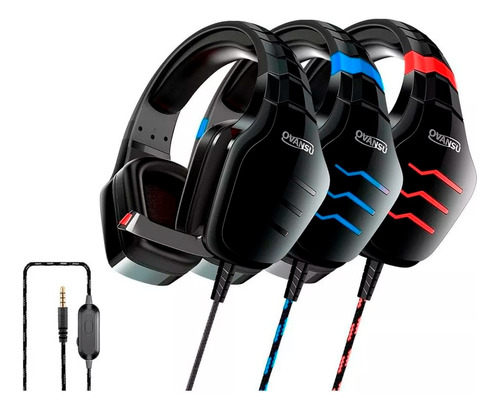 Auricular Gamer Nisuta Ovansu Osaug600 Vincha Mic 3.5mm Ps4