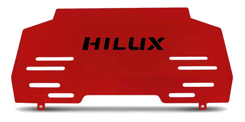 Imagem 3 de 4 de Protetor De Carter Peito De Aço Hilux 2016 A 2021 Vermelho