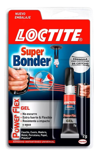 Adhesivo Super Bonder Loctite Power Flex Gel 2g