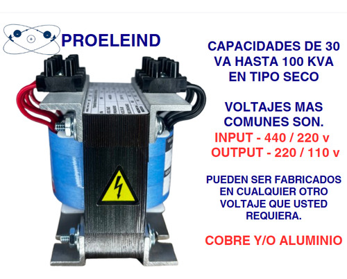 Transformador Monofasico 200va -volts:440/220v-220/110v-alu