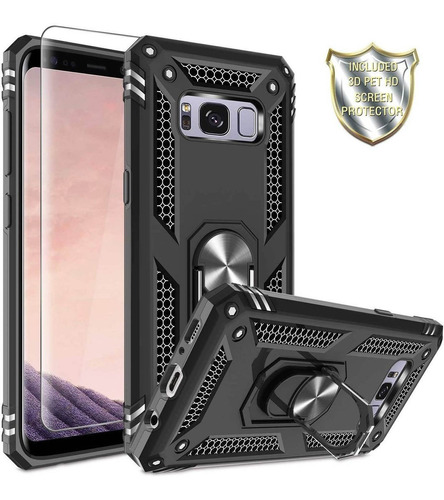 Funda Gritup Para Samsung S8 Kickstand Armor Negro