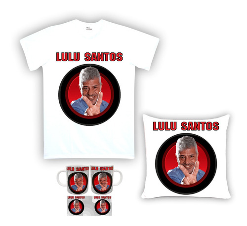 Imagem 1 de 1 de Kit Camiseta, Almofada E Caneca Lulu Santos
