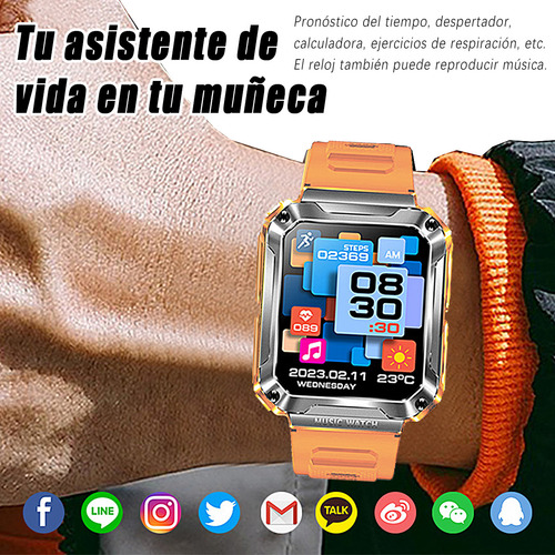 Smartwatch Reloj Inteligente Bluetooth Con Auriculare 1.96