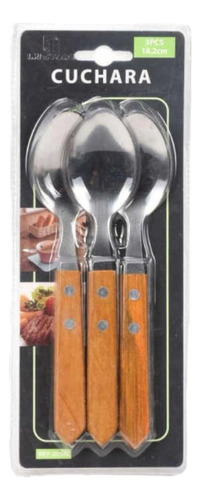 Set 3 Cucharas Mango Madera 18,2cm
