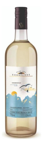 Vinho Argentino Branco Chardonnay Club Des Sommeliers 750ml